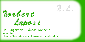 norbert laposi business card