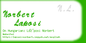 norbert laposi business card